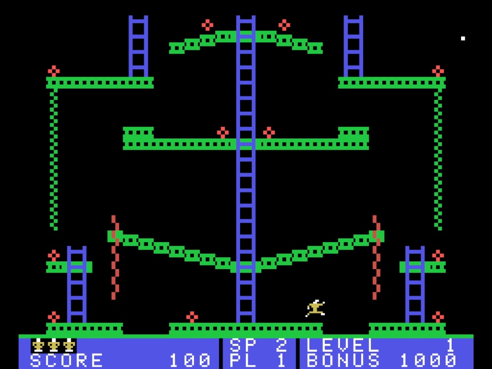 Gameplay of Jumpman Junior for Colecovision